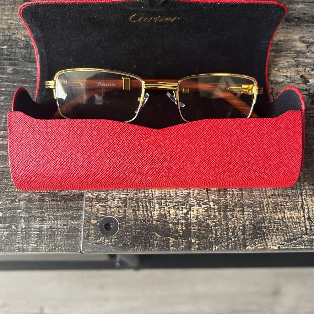 Cartier sunglasses gold frames